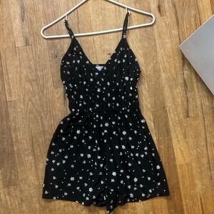 Black Floral romper